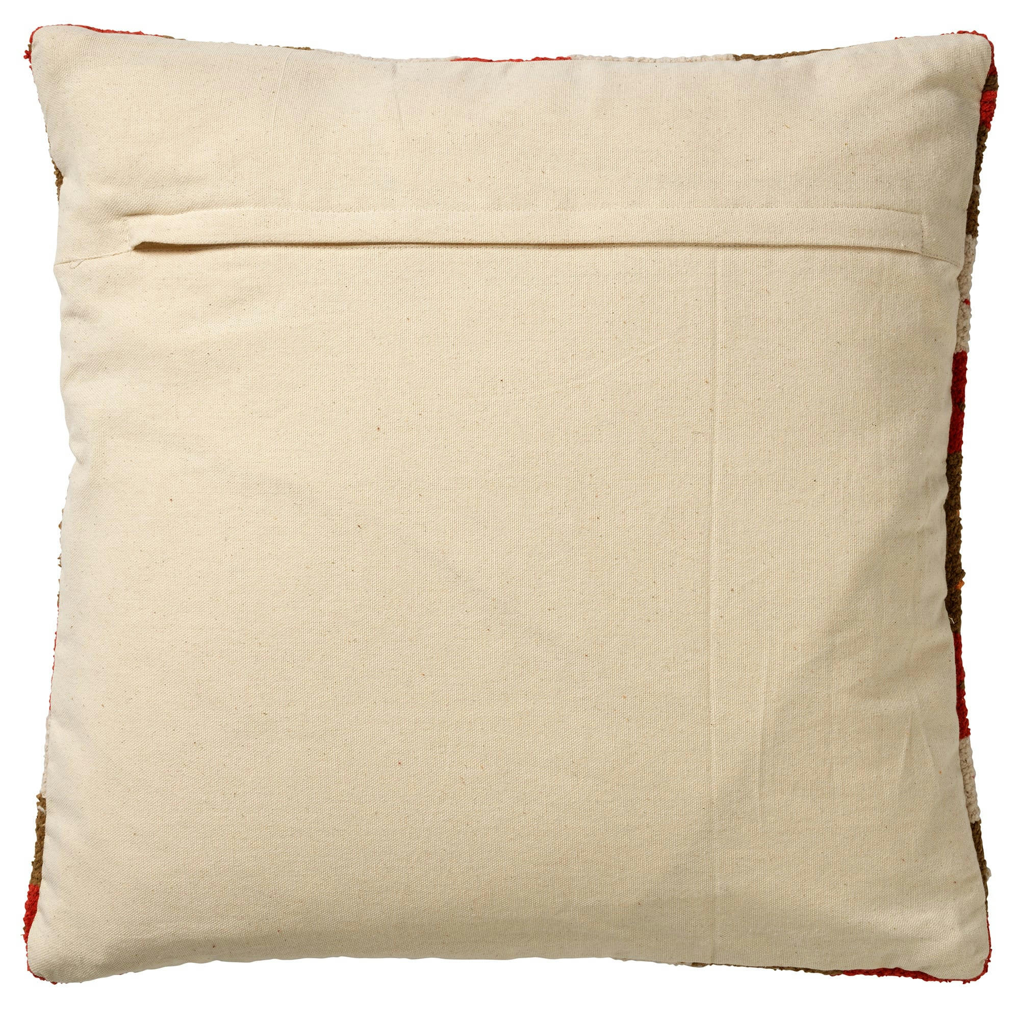 KELIM RAF - Coussin - beige en coton 45x45 cm avec motif