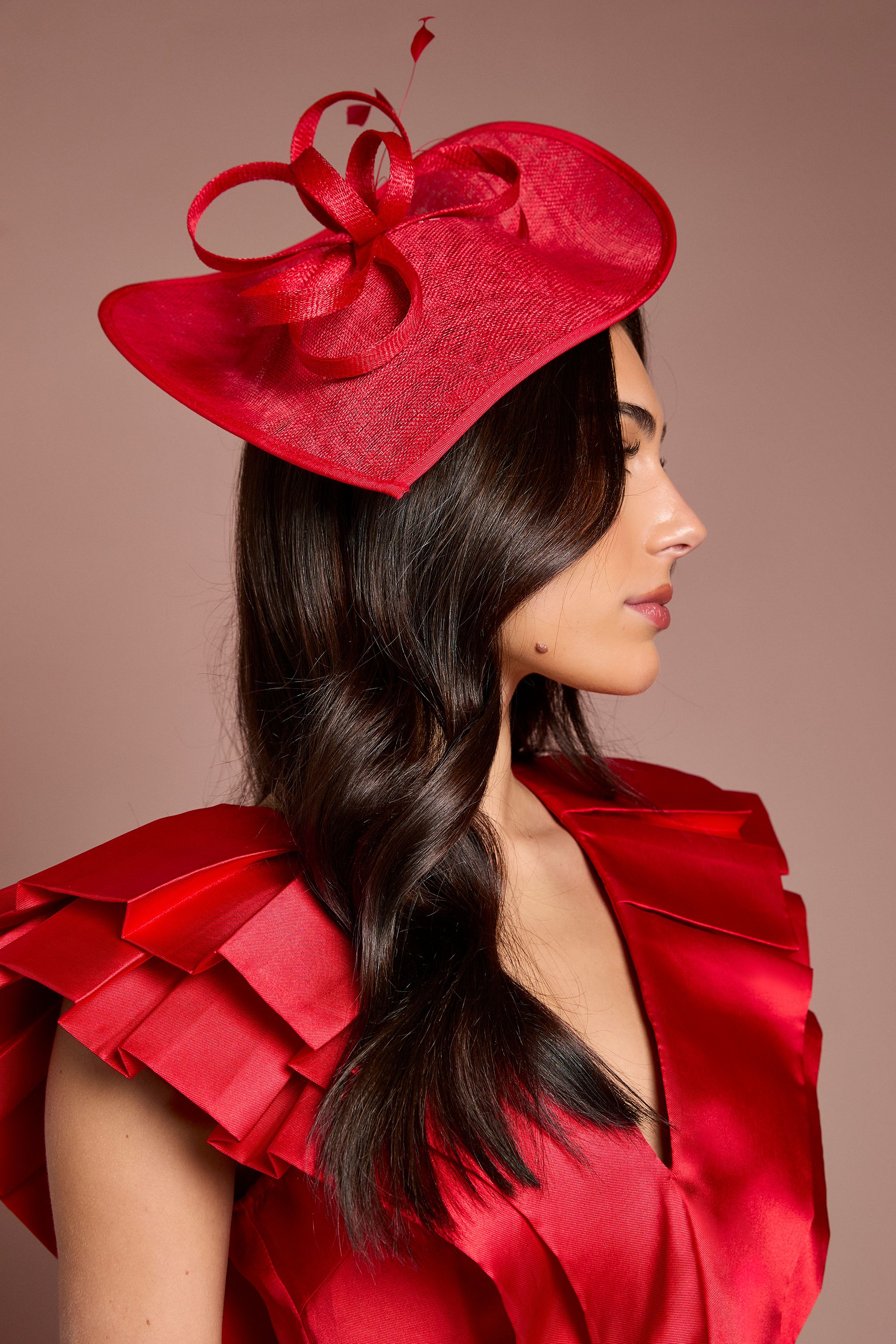 Coast Feather And Loop Detail Wide Fascinator