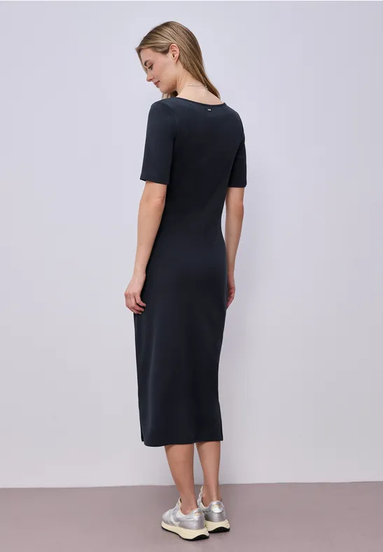 Midi-Kleid mit Knotendetail