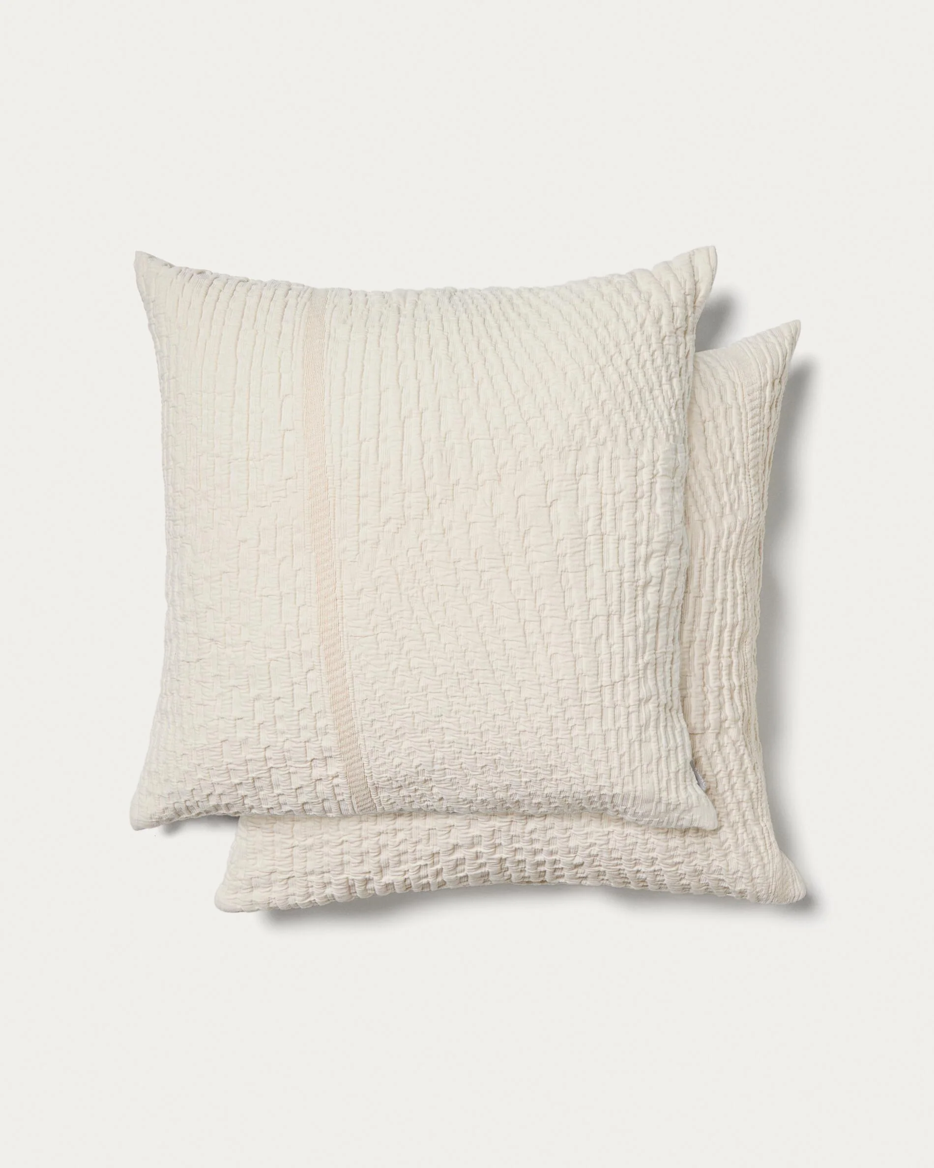 Raylo set of 2 100% cotton cushion covers with structure and stripes 50 x 50 cm