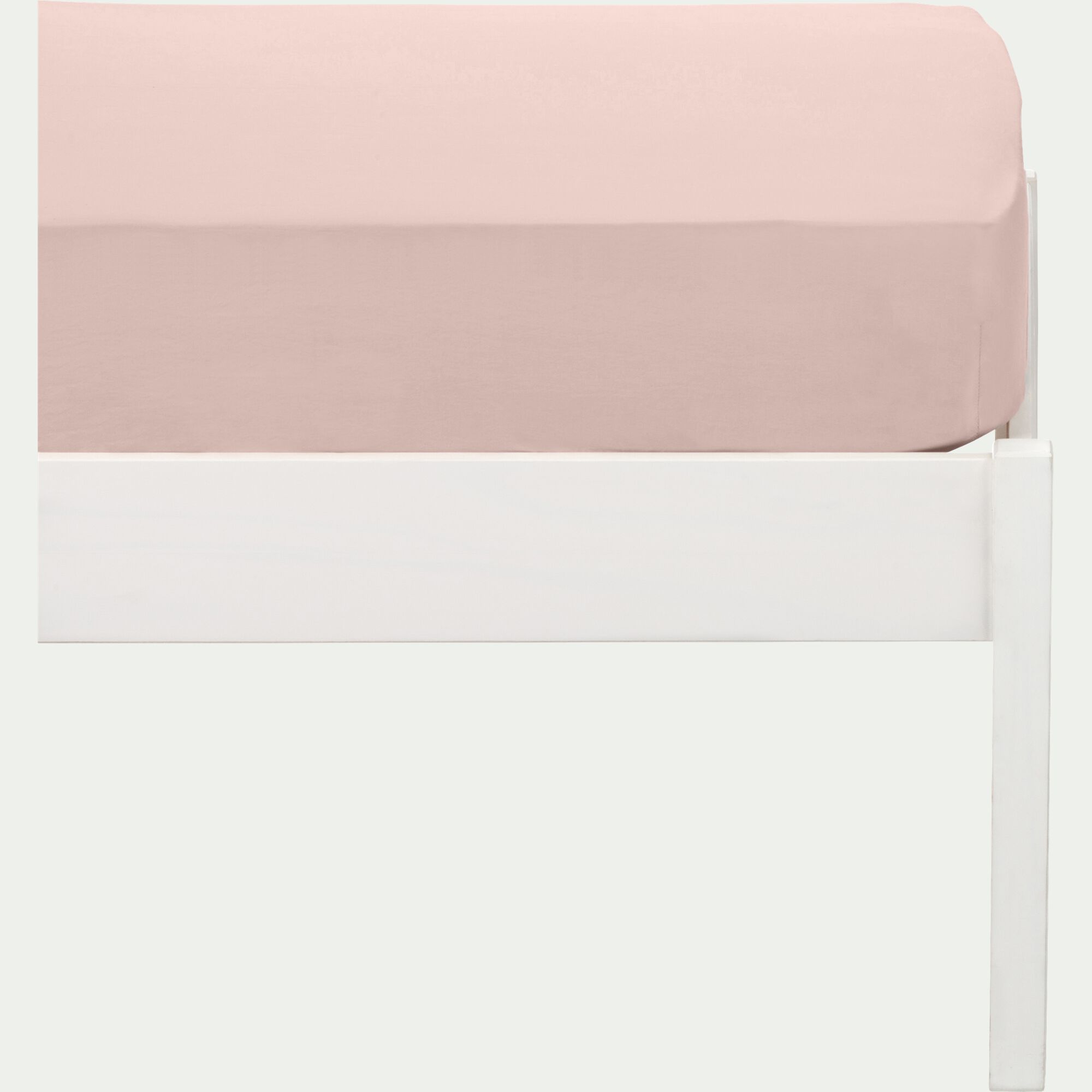 CALANQUES - Drap housse enfant en coton 90x170 B15cm - rose rosa
