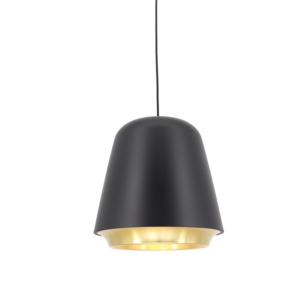Artdelight hanglamp Santiago - 1 lichts - 35 x 175  cm - zwart - goud