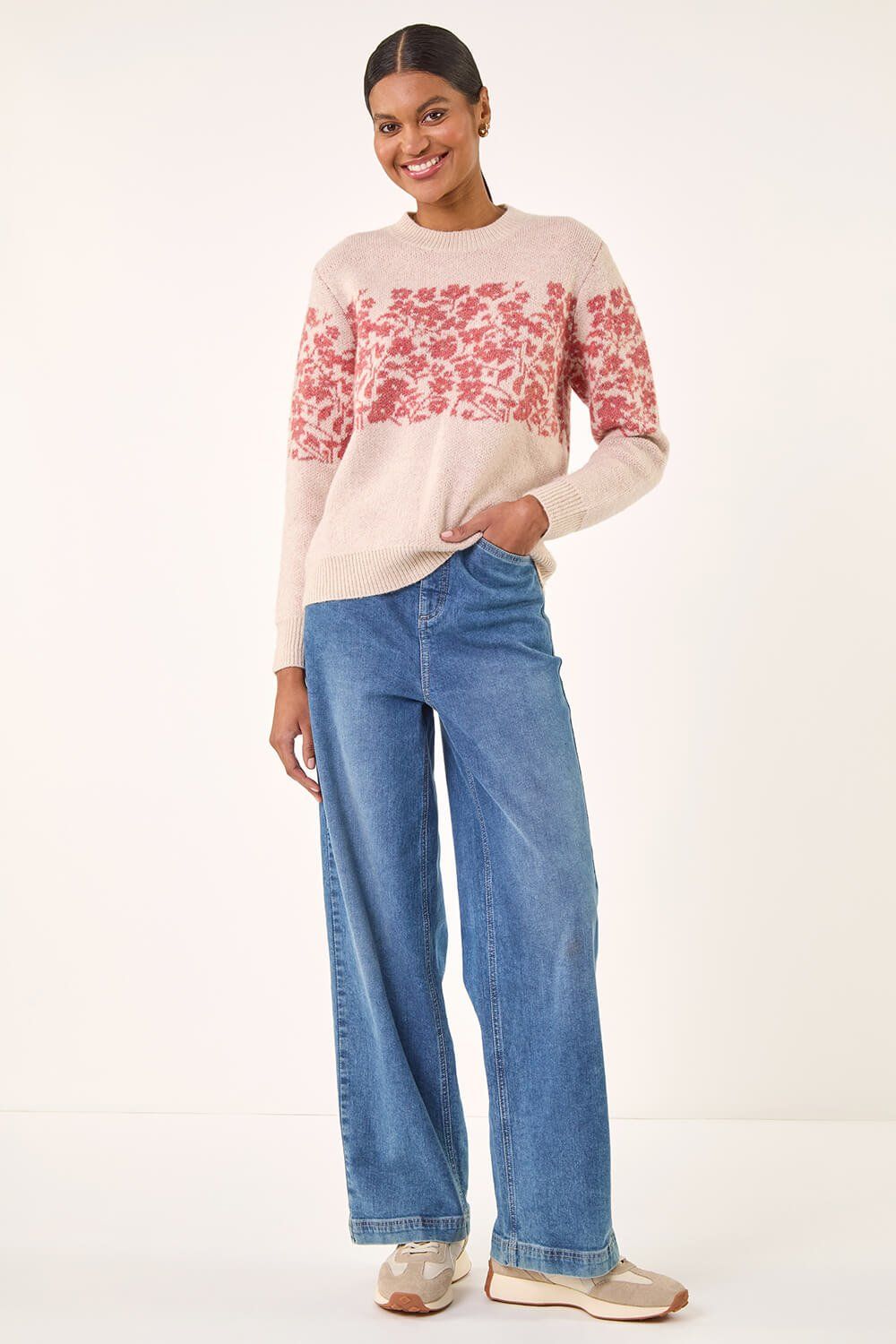 Roman Soft Touch Floral Knit Jumper