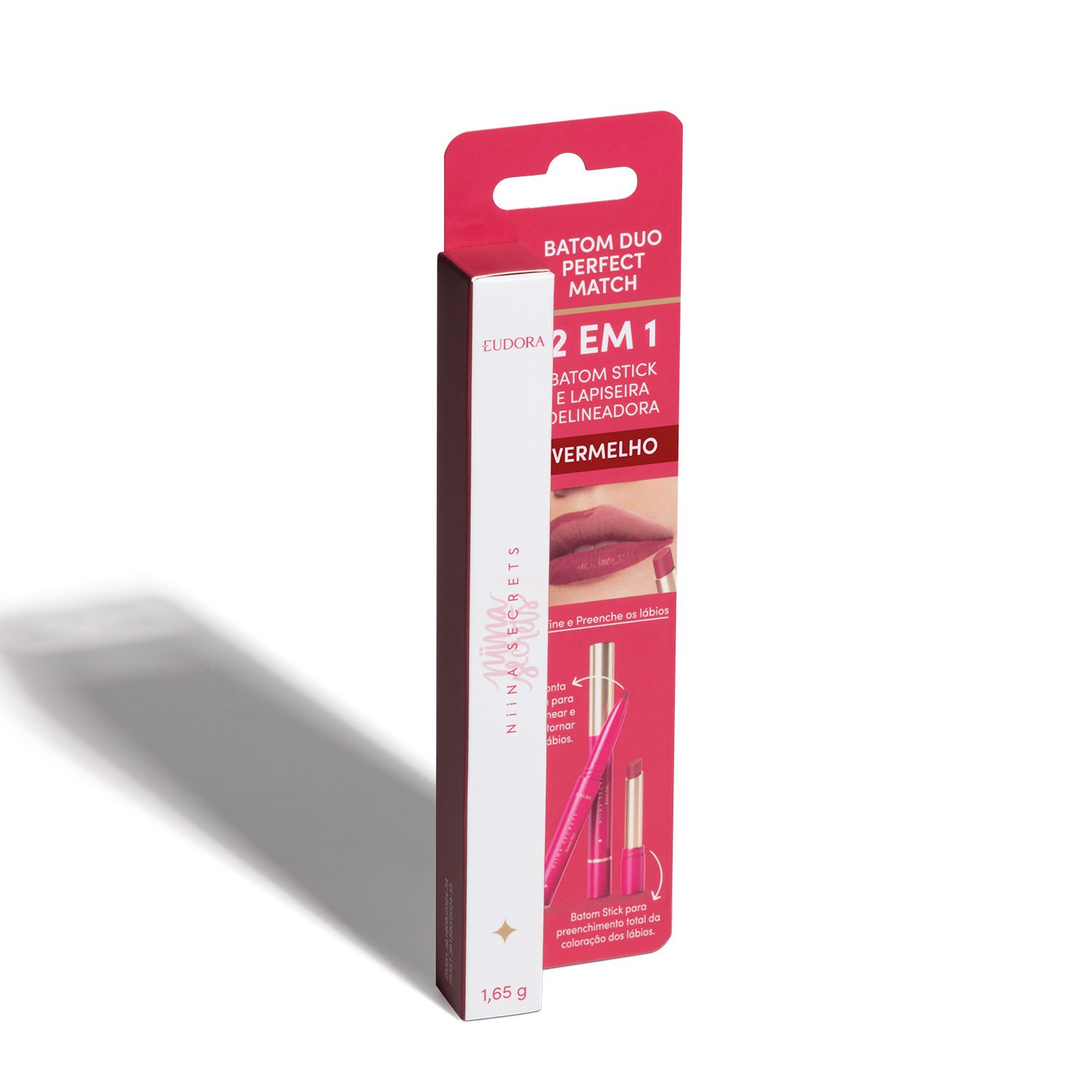 Batom Vermelho Duo Perfect Match Niina Secrets 1,65g