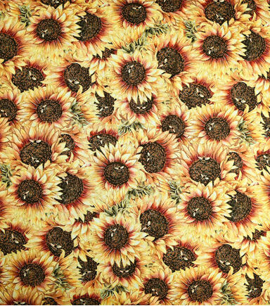 108 Yellow Sunflower Premium Cotton Fabric