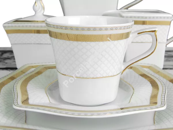 Filiżanka ze spodkiem 0,23 L / 15,5 cm (do kawy) Ćmielów - Lwów E400 GIFT BOX
