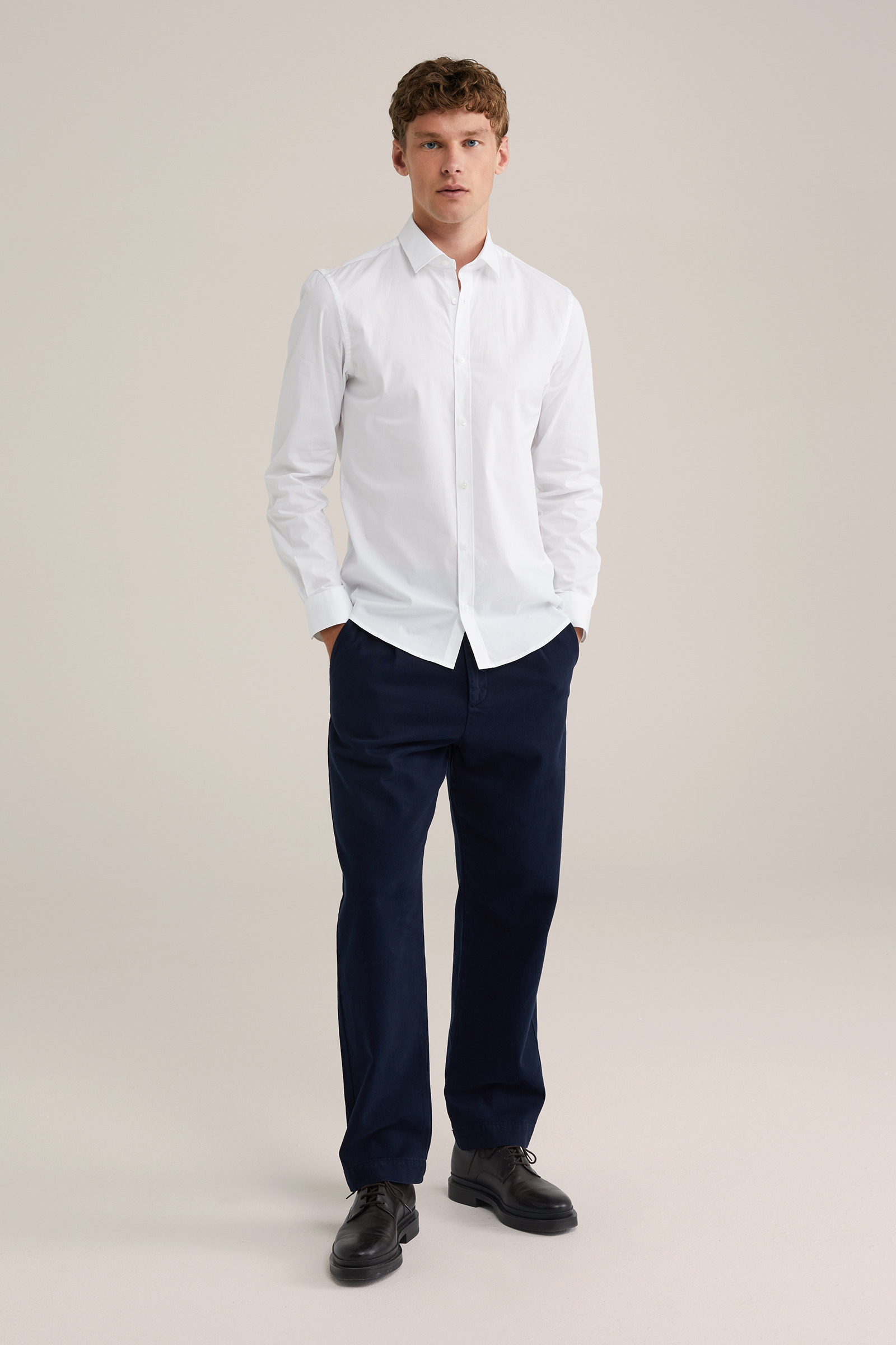 Heren Anti-odour tall fit overhemd met stretch