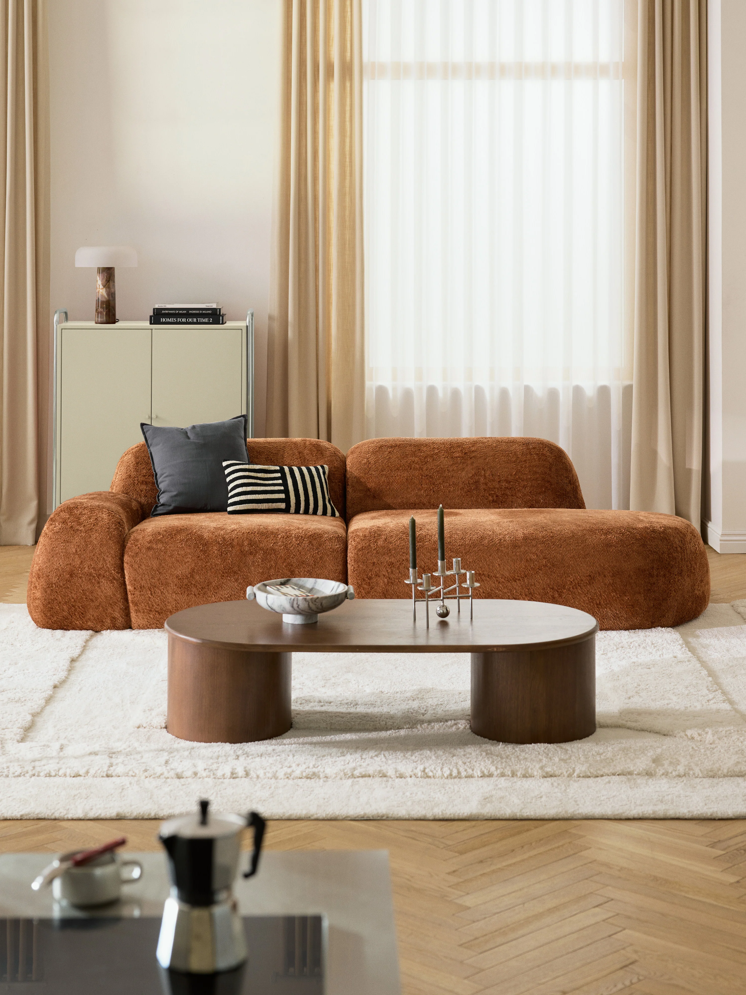 Chaise Module Wolke aus Teddy-Bouclé