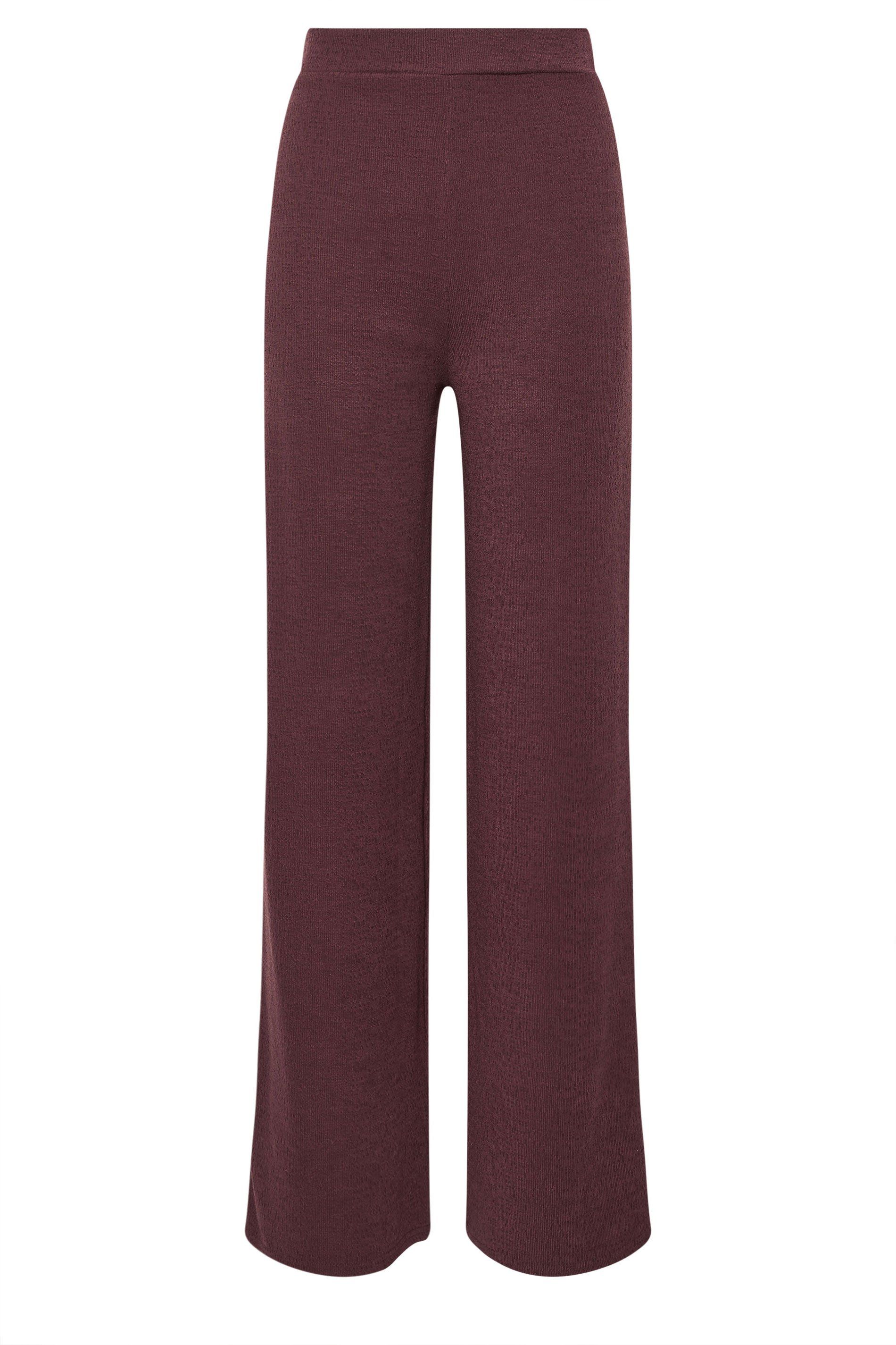 Long Tall Sally Tall Textured Wide Leg Trousers
