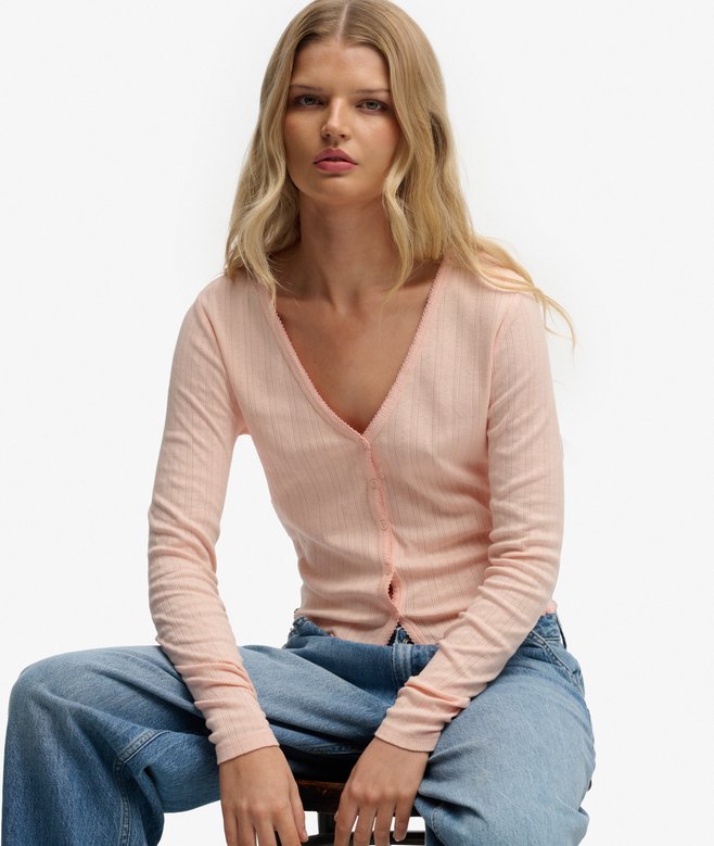 Athletic Essential Pointelle Cardigan