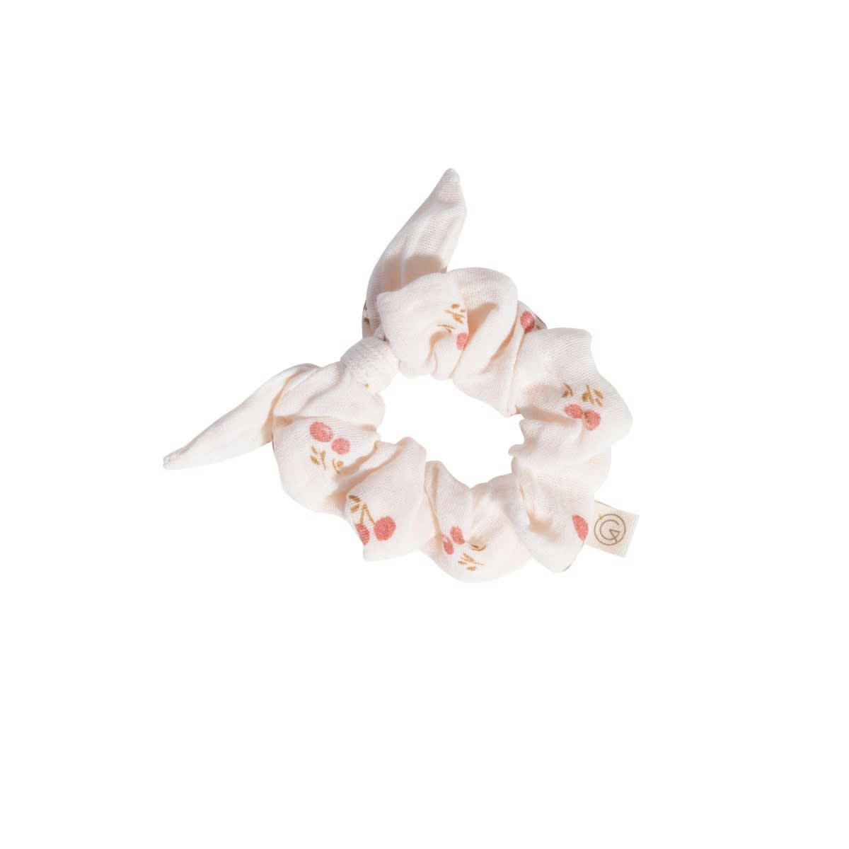 MAINTENANT - Chouchou en coton imprimé fleuri marron