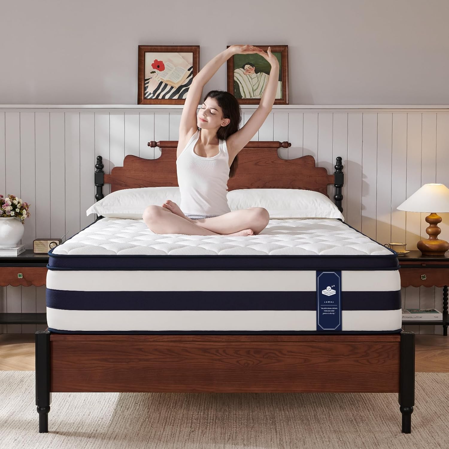 Queen Size Mattress, 14 Inch Gel Memory Foam Sprung Hybrid Mattress, Cooling and Pressure Relief for Breathable Sleep, Certipur-Us Certified, 120-Night Home Trial, Apex Collection