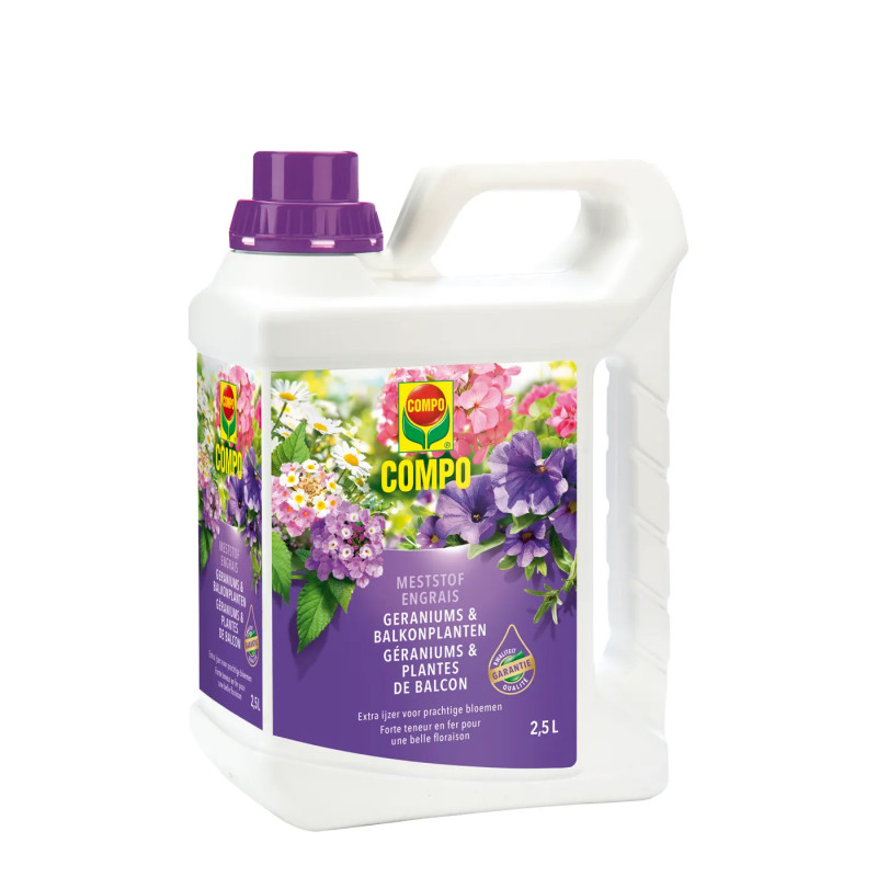 Engrais liquide pour géraniums et plantes de balcon 2,5 L COMPO