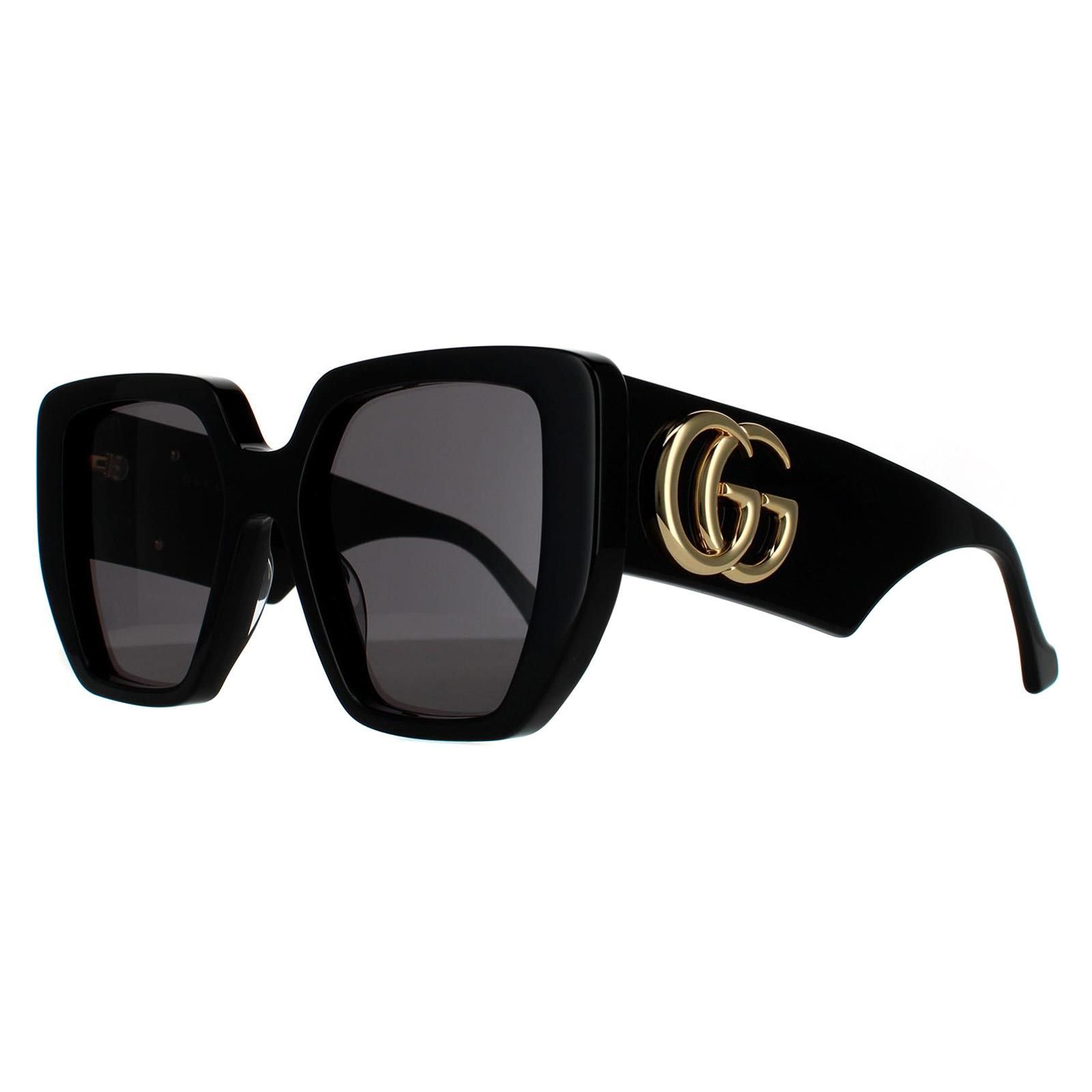 Gucci Square Black Grey Sunglasses