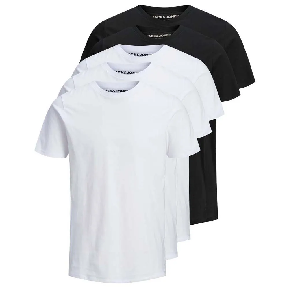 Jack & Jones Organic Basic 5 Pack short sleeve T-shirt