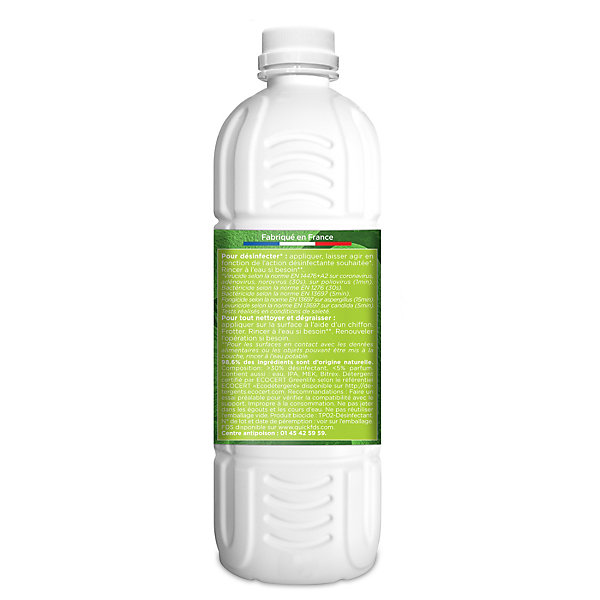 Alcool ménager pour métal, bois, tissus, vitres parfum pomme Onyx bricolage 1L