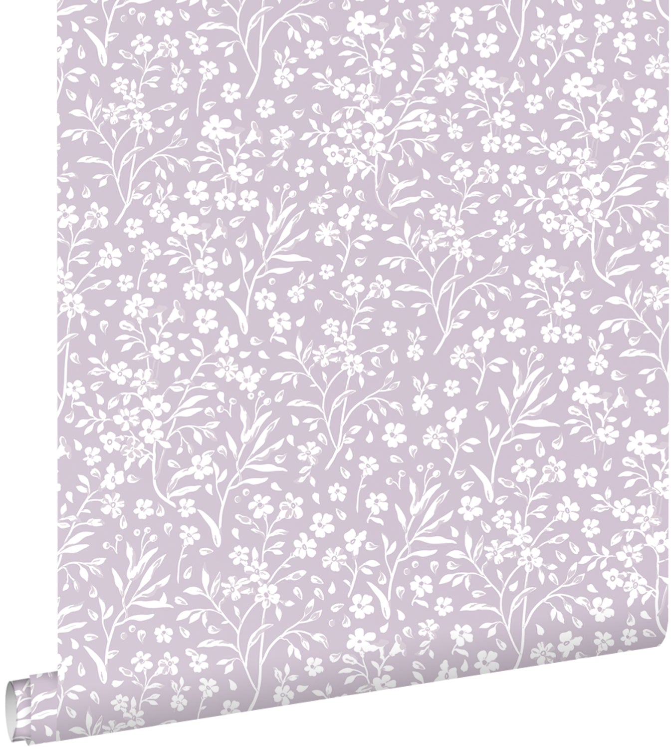 ESTAhome behang bloemetjes lila paars - 53 cm x 10.05 m - 139883