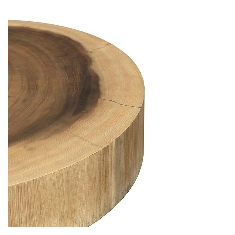 JANAH - Table d'appoint ronde en bois de suar D35 cm