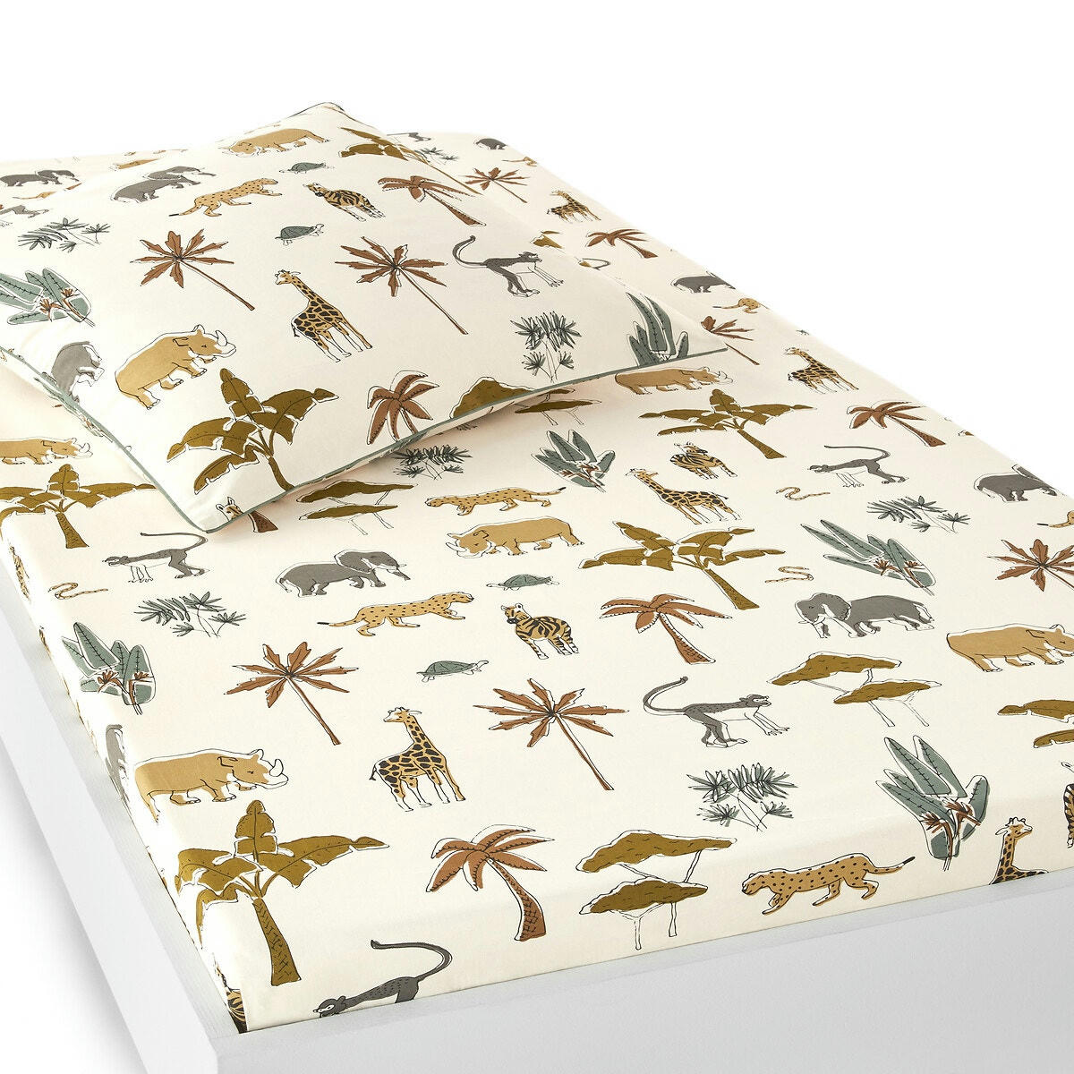 Drap housse enfant, 30% coton recyclé, Papangue