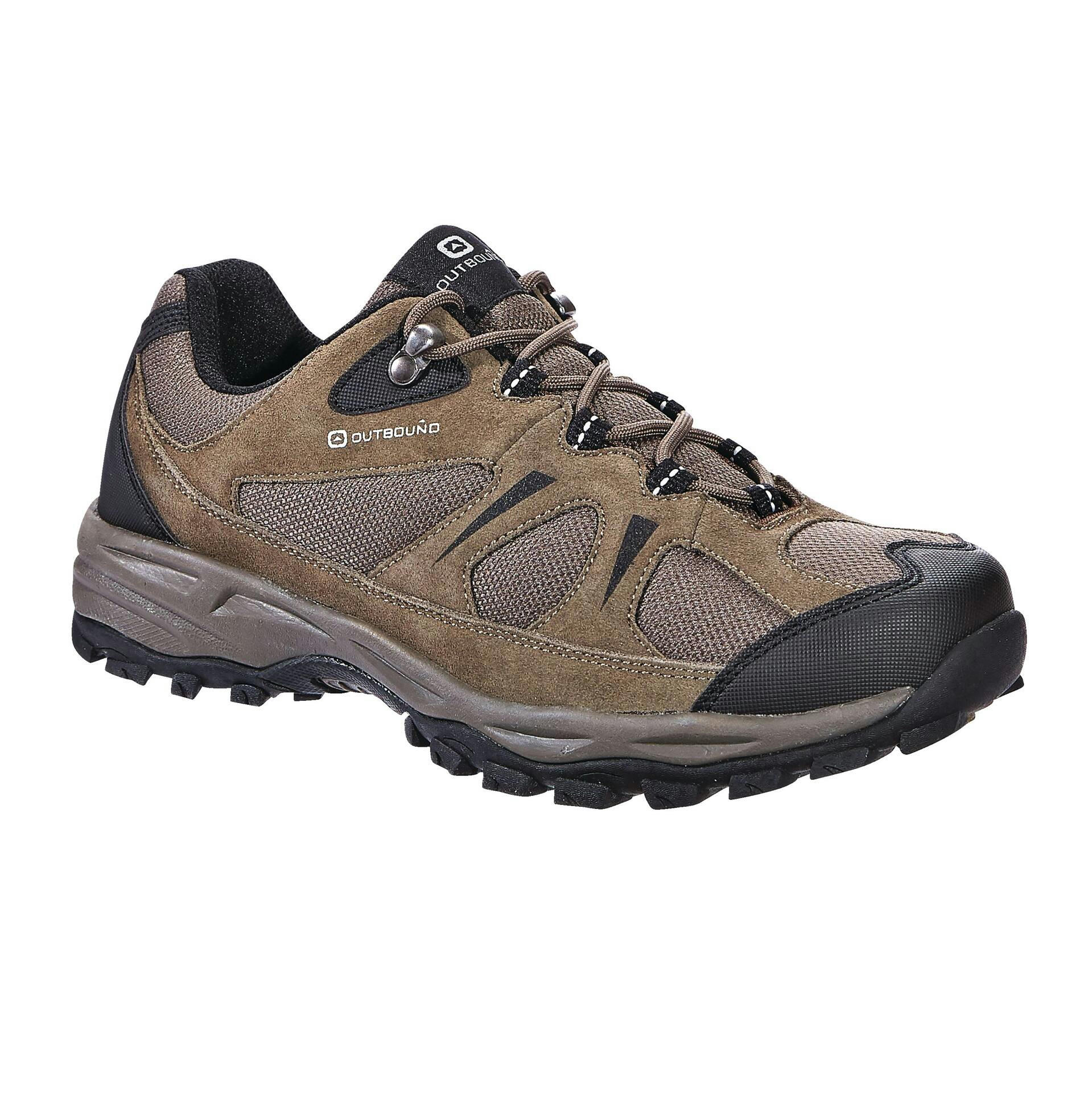 Outbound Men's Trail Low-Cut Water-Resistant Hiking Boots, Brown/Olive