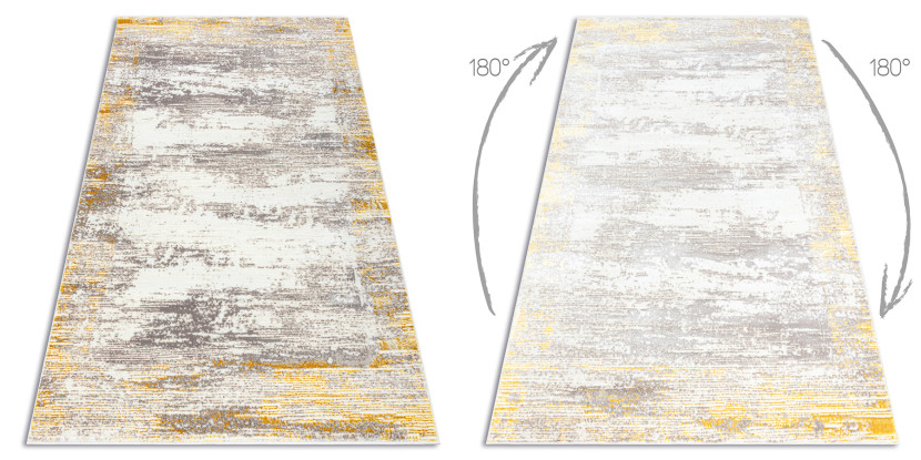 Dywan CORE W9775 Ramka, Przecierany - Strukturalny, dwa poziomy 80x150 cm