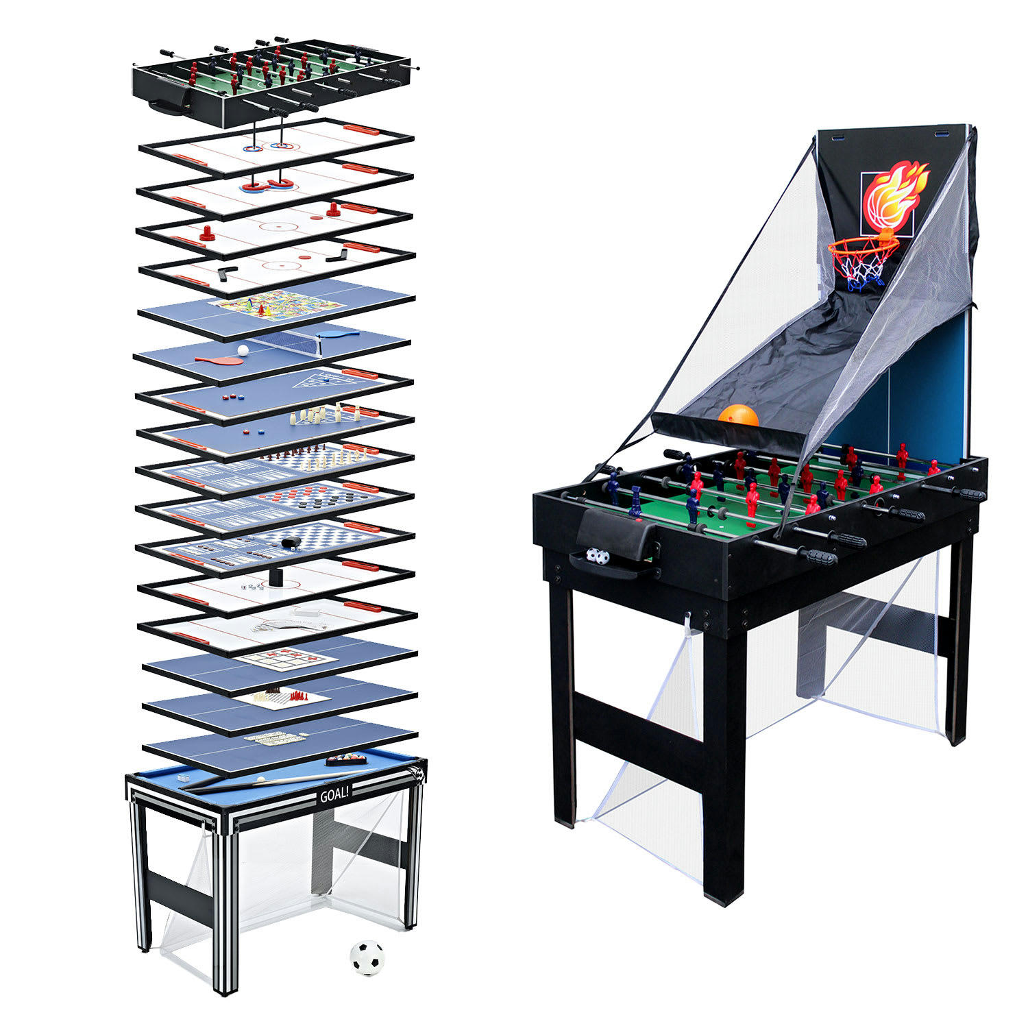 - Table multi-jeux 20 en 1 noir