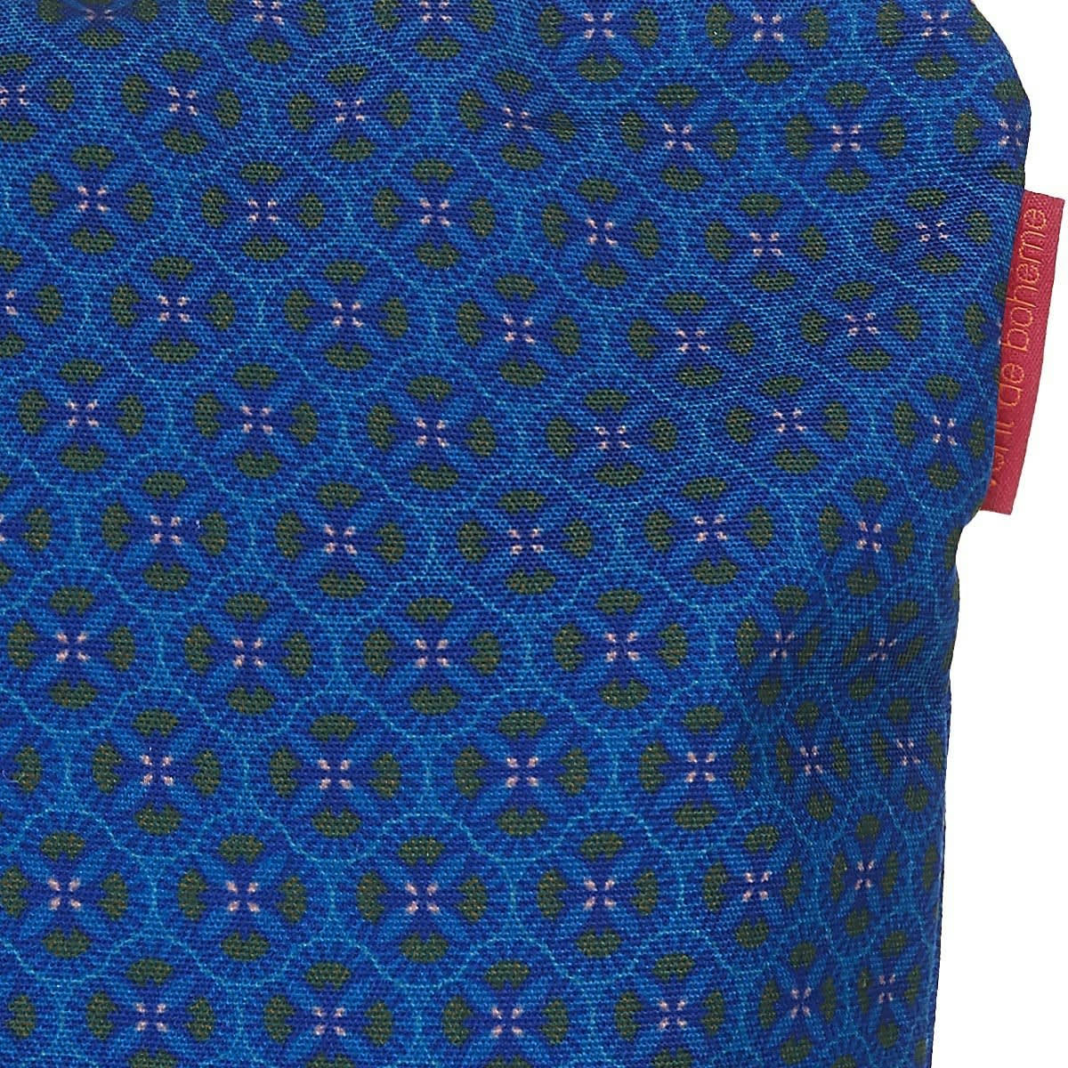 LOTUS - Pochette en toile outdoor imprimé graphique bleu 19x28cm