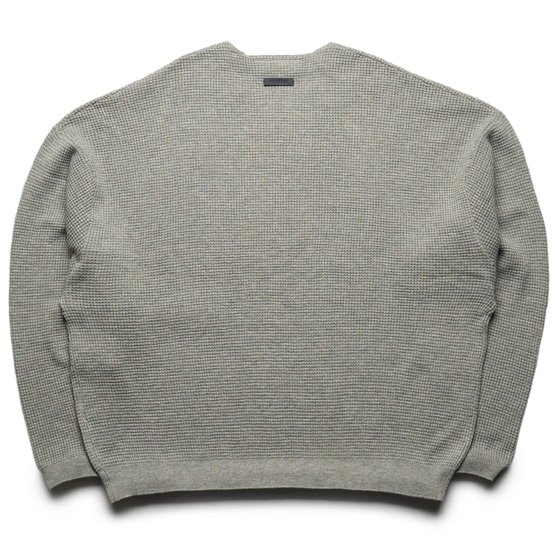 Fear Of God Essentials Waffle L/S Crewneck Sweater - Concrete Heather