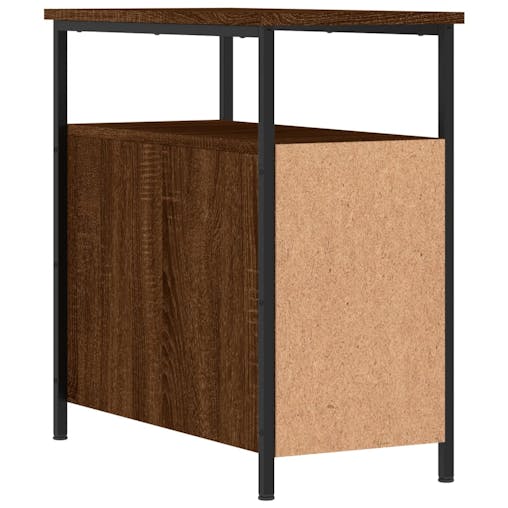 NNEVL Bedside Cabinet Brown Oak 30x60x60 cm Engineered Wood