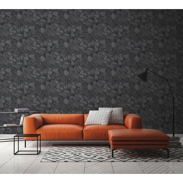 Vliestapete, BxL: 53 x 1005 cm, dunkelgrau