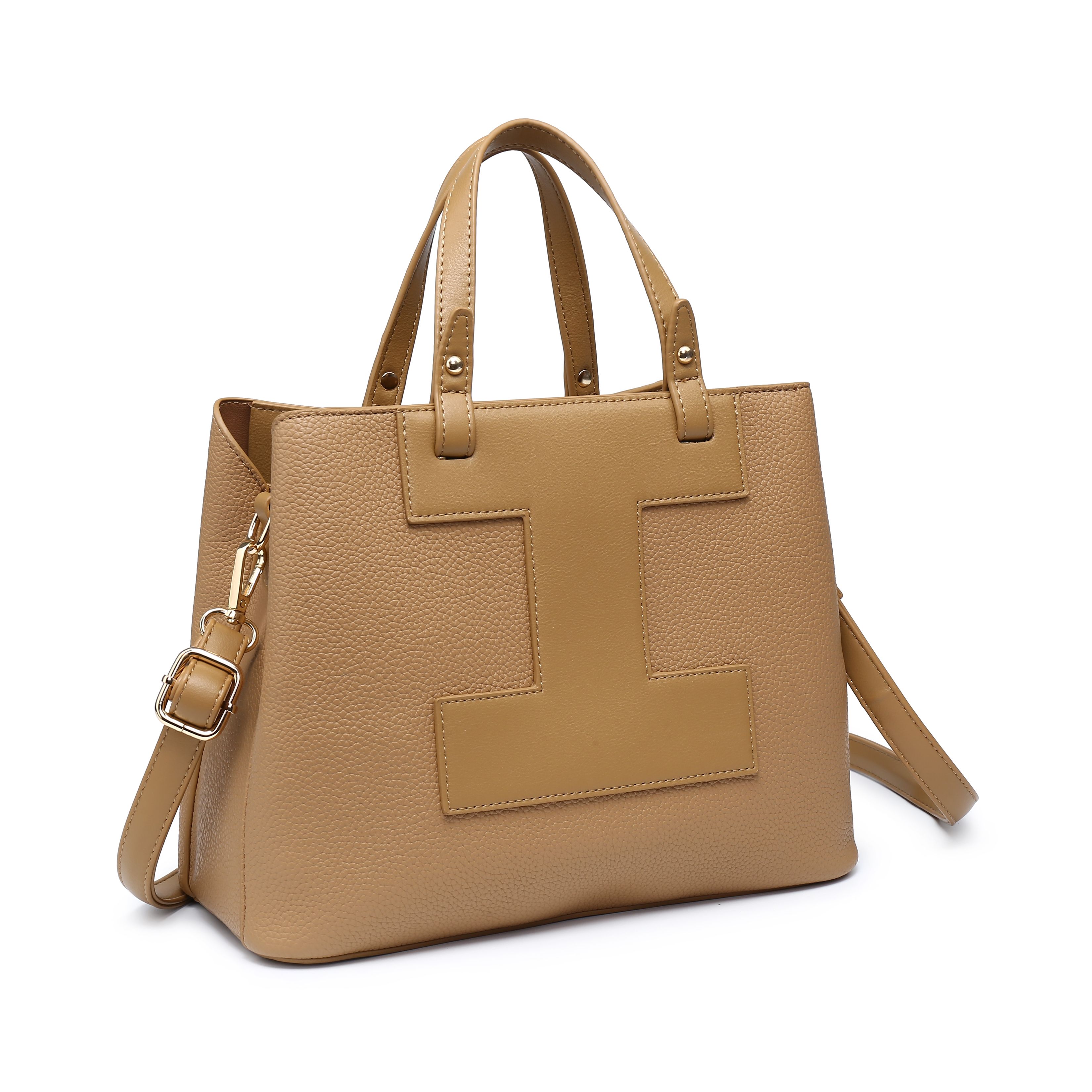 JFY 3 Compartments Top Zip Closure Tote Bag