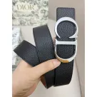 Dior cowhide and bottom leather, palladium plated pure steel buckle 35MM