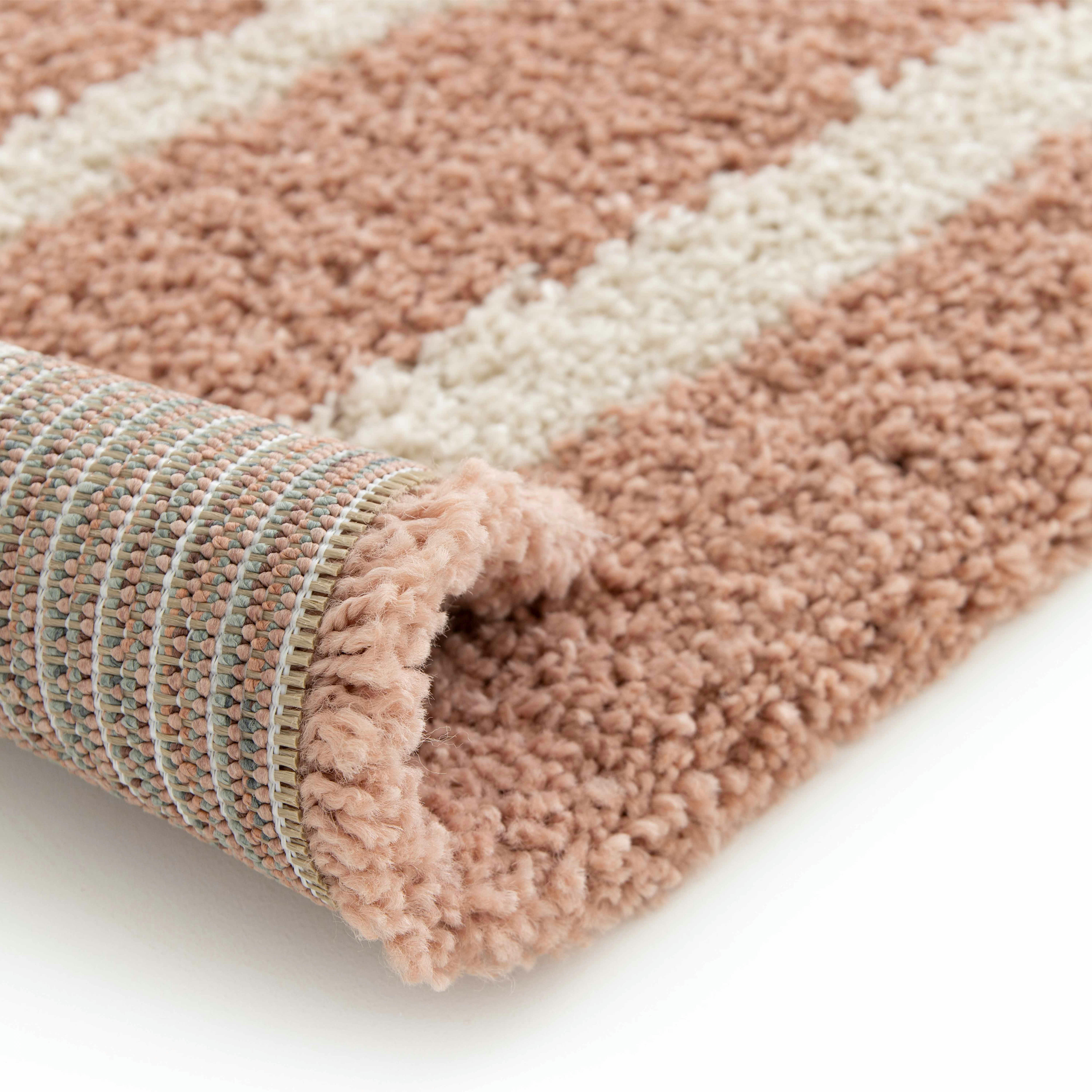 RAINBOW - Tapis rectangulaire motif arc-en-ciel rose 120 x 170 cm