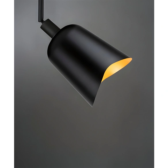 Lampenschirm »URail«, Metall, schwarz/goldfarben