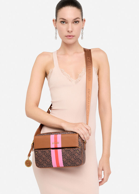 Borsa a tracolla media con charm