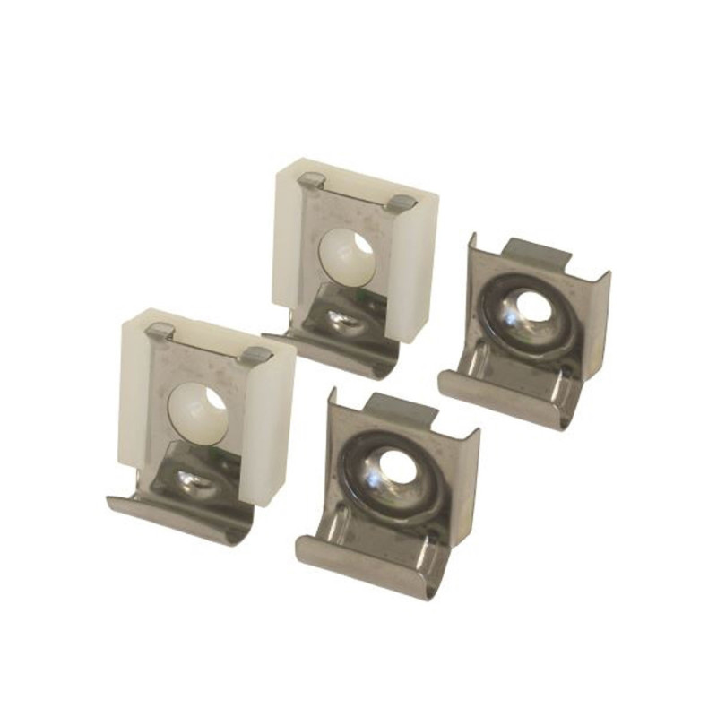 Attaches pour miroir chrome 4 pièces SANINSTAL