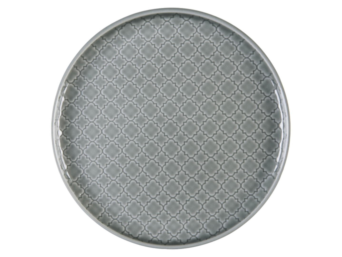Talerz deserowy Marrakesz ceramiczny szary