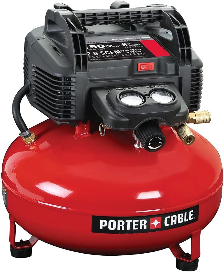 Air Compressor, 6-Gallon, Pancake, Oil-Free (C2002-ECOM)(Enhanced Packaging)