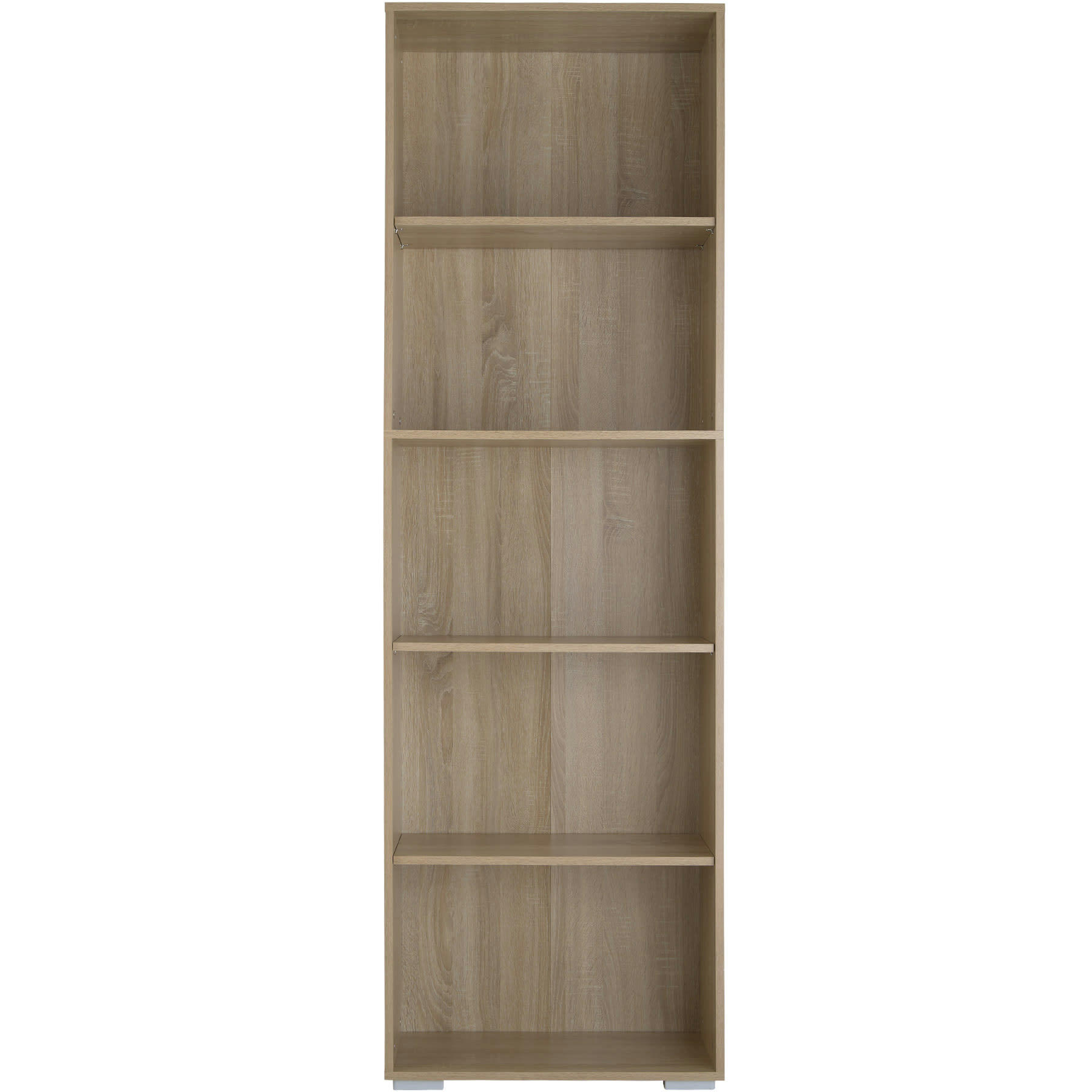 - Bibliothèque 5 étagères effet bois de chêne mat
