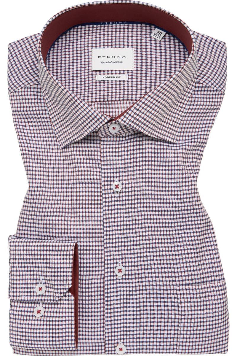ETERNA Modern Fit Hemd beere, Kariert