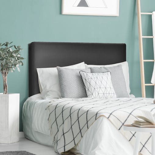 NNECW Twin Size Wall-mounted Headboard for Bedroom & Guest Room-Black-PU & sponge & MDF