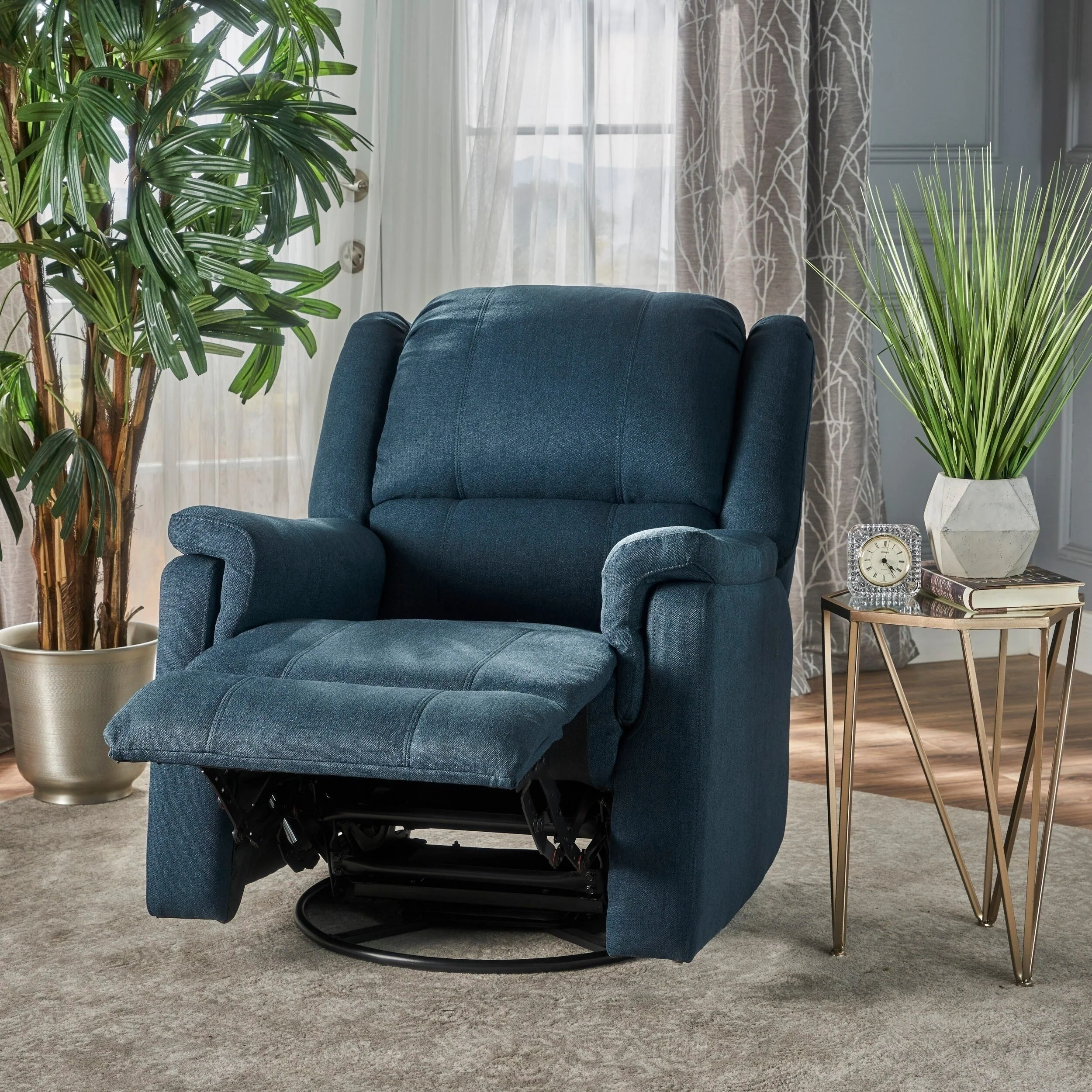 Jennette Fabric Swivel Gliding Recliner by Christopher Knight Home