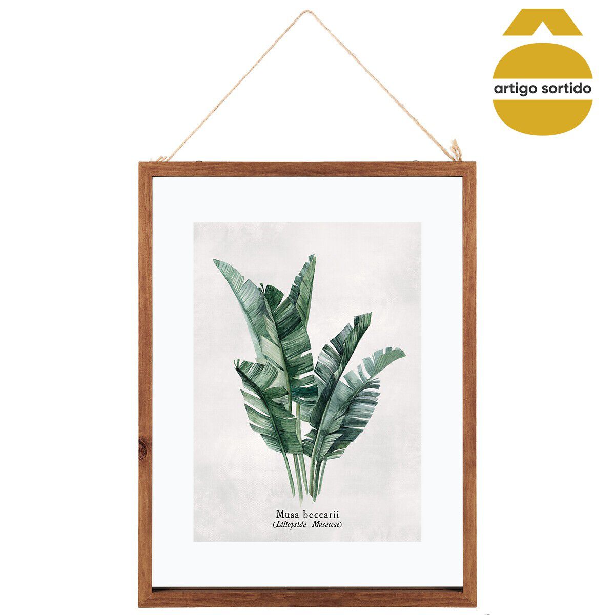 Quadro decorativo folhas 48x38cm