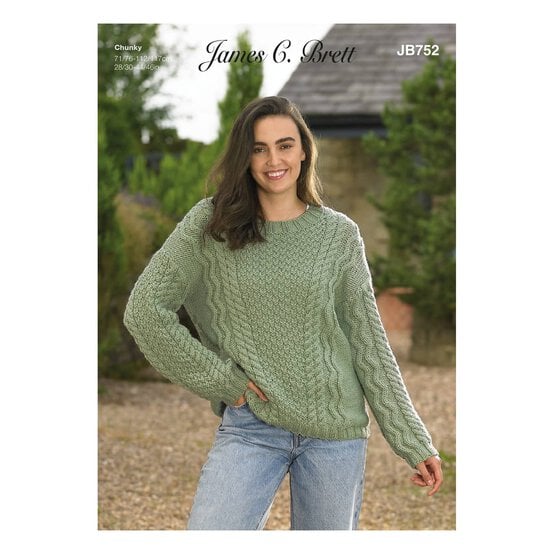 James C Brett Chunky Jumper Pattern JB752