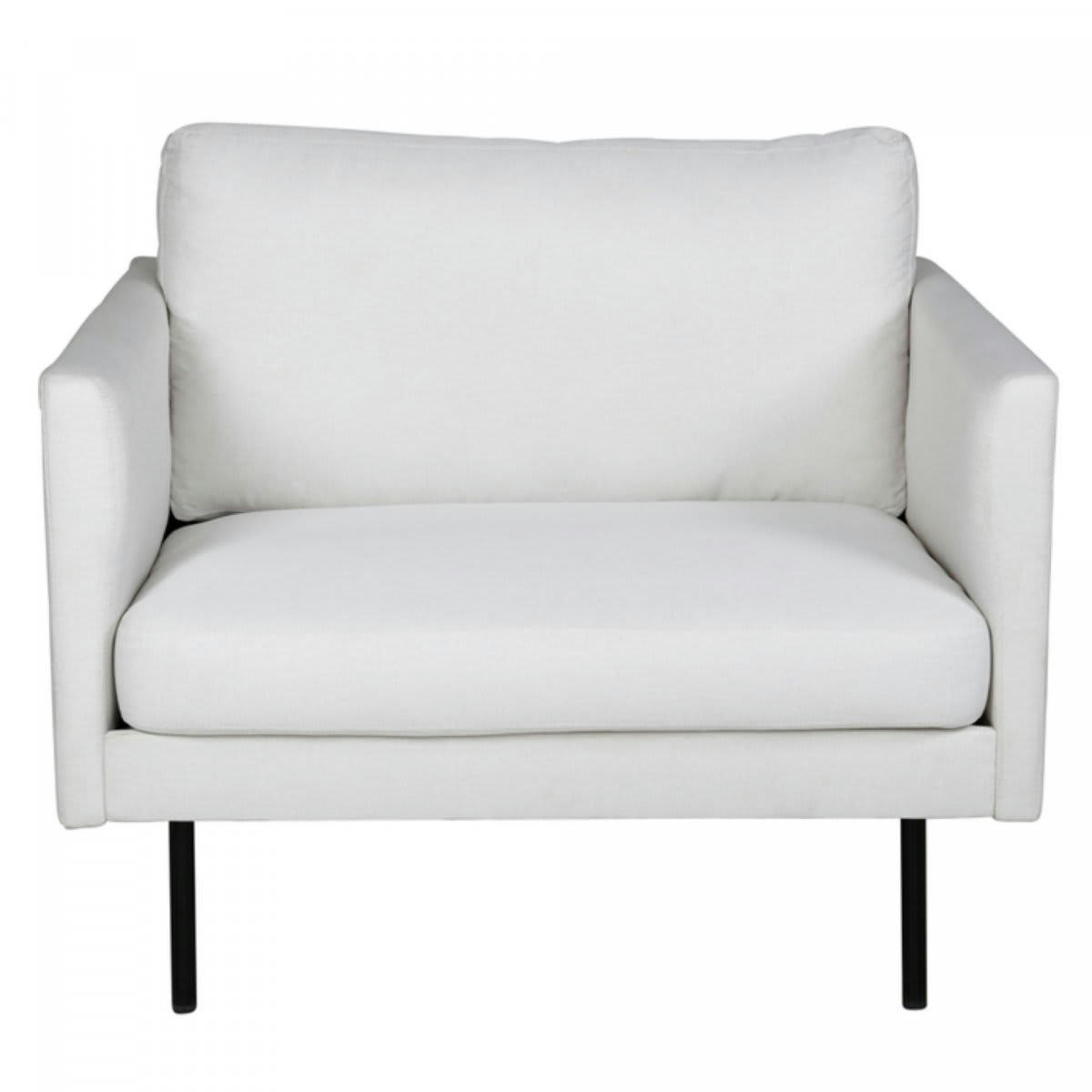 ERIC - Fauteuil élégant en tissu blanc