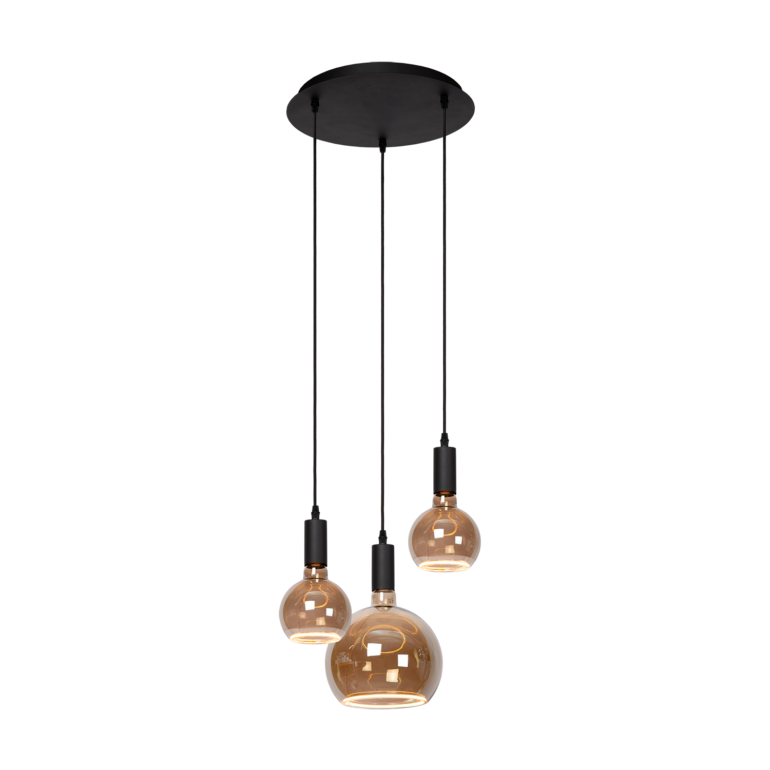 Atmooz Sapa 3 Hanglamp – Ø34 cm – Zwart – Incl. Floating Globe – E27