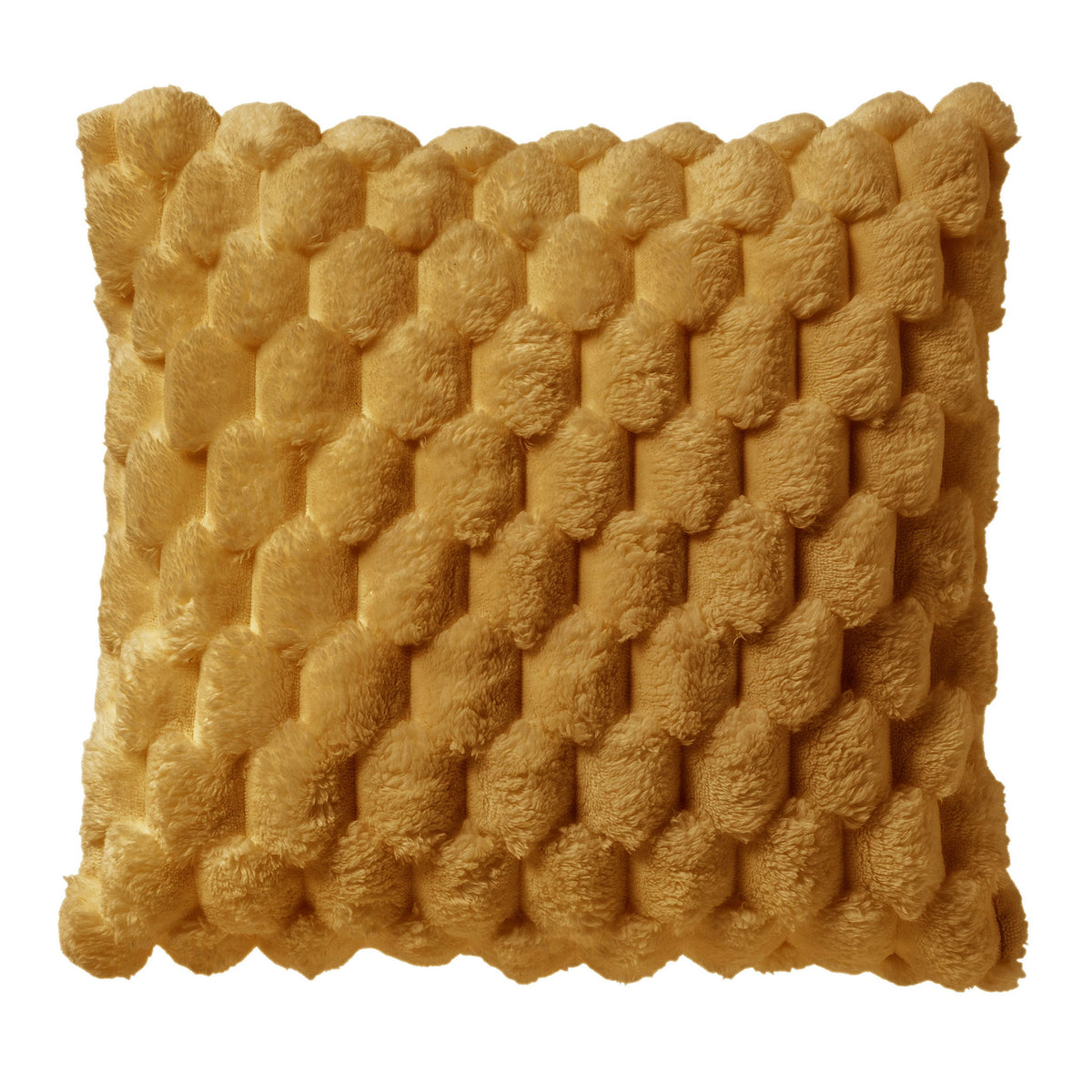 VIVA - sierkussen 45x45 cm - superzacht - 100% gerecycled - Chai Tea - geel
