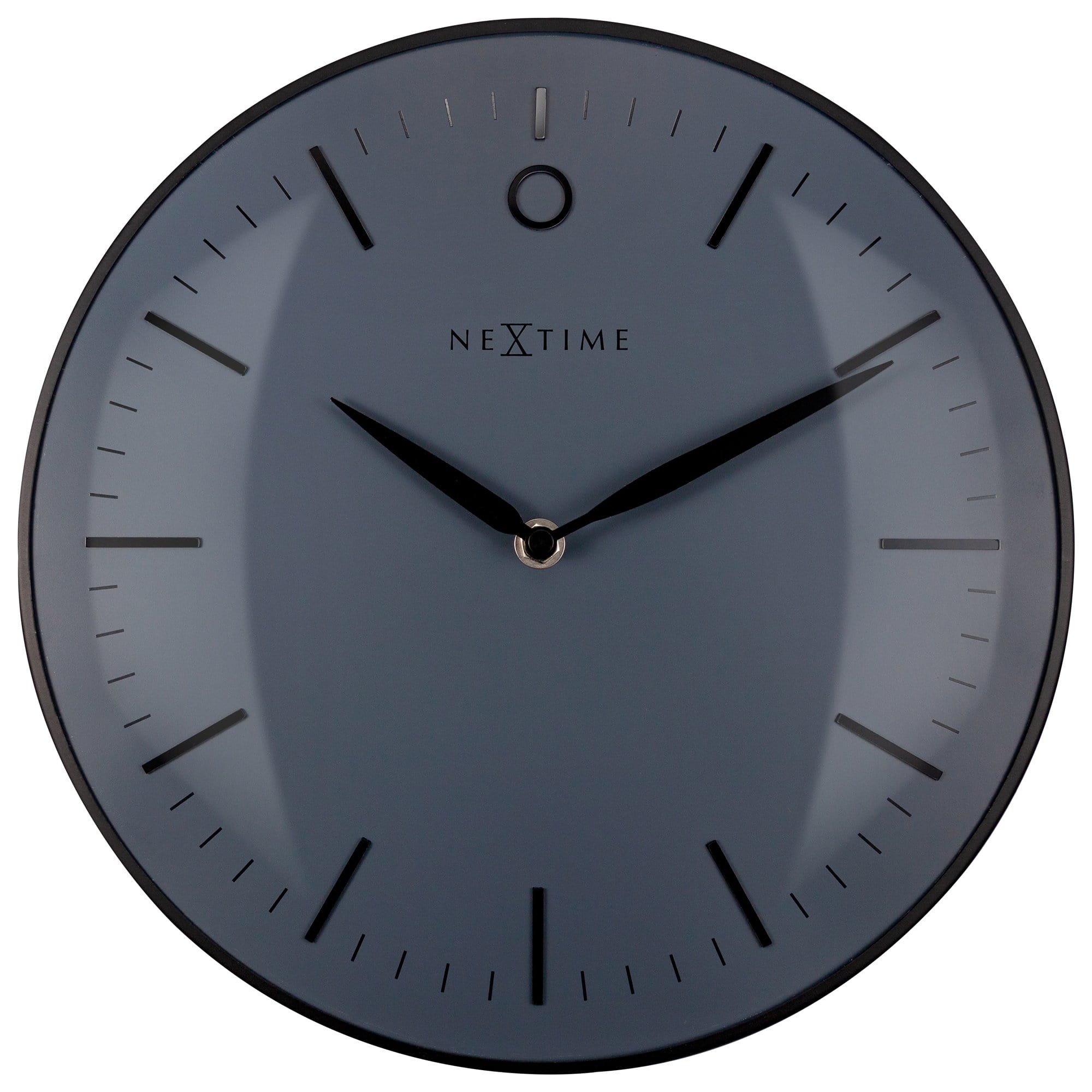 NeXtime - Design Wandklok - Geen Tikkend Geluid! - Zwart - 30cm -
