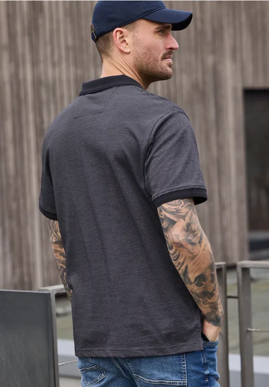 Kurzarm Poloshirt mit Zipperdetail