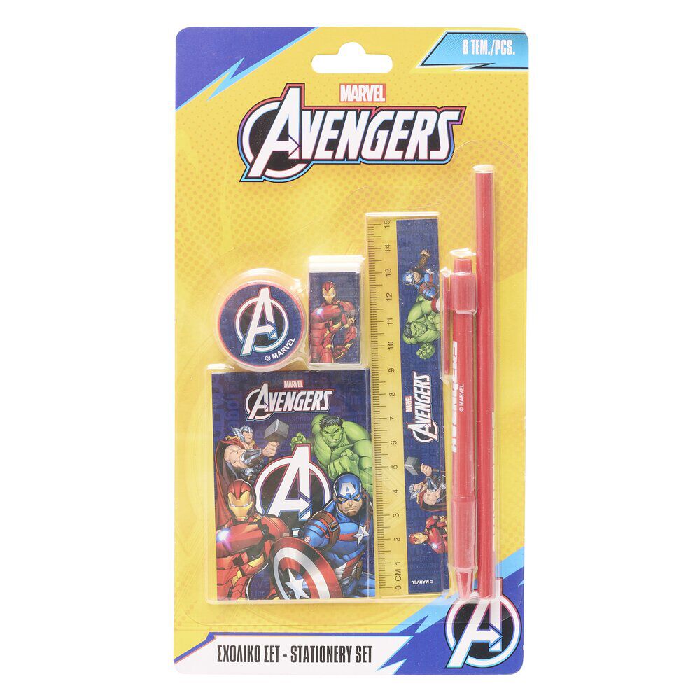 Accessoires papeterie 6 pièces Avengers